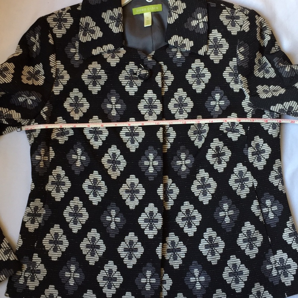 Sigrid Olsen Floral Textured Button Up Jacket - image 3